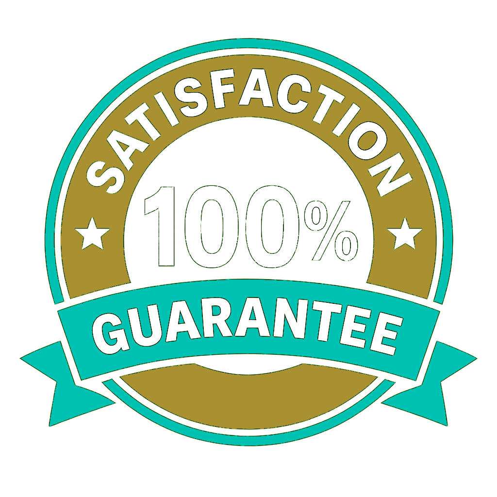 Satisfaction guarantee badge for Duty Dog pooper scooper service in Tyler, Bullard, Whitehouse, and Jacksonville TX.